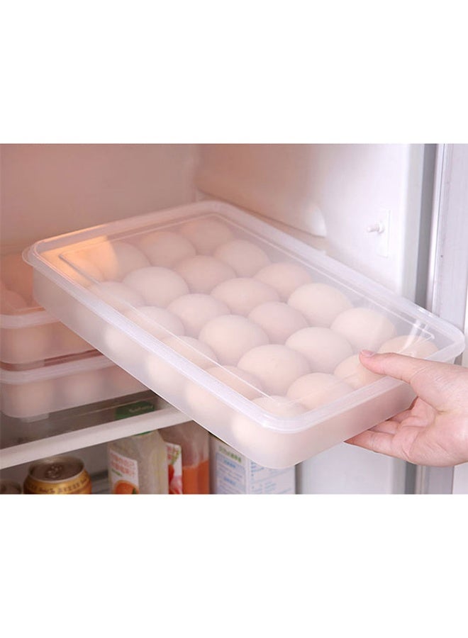 هومستر 2 وحدة من حاويات البيض القابلة للإرفاق مع أغطية، حامل بيض كبير السعة من البولي بروبيلين لـ 48 بيضة، صندوق تخزين طعام لمبرد المطبخ، صينية محمولة للبيض المُخلل، شفافة، 12.4 × 9.2 × 2.2 بوصة - Image 2